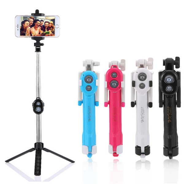 4 In 1 Multifunctional Selfie Stick Bluetooth Tripod Monopod Remote Shutter Extendable 80cm Monopod for iphone 6 7 8 plus Android stick