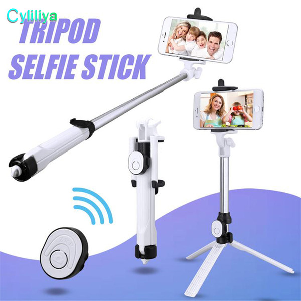 Bluetooth Selfie Stick Universal Extendable Handheld Mini Pocket Self-portrait with Adjustable Holder free Charge Bluetooth Remote Shutter