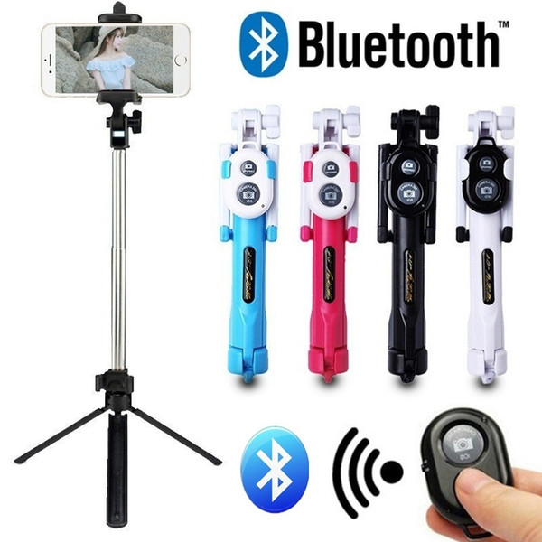 New Portable Extendable Handheld Bluetooth Remote Shutter Selfie Phone Stick Tripod Monopod Remote Control Stand Holder