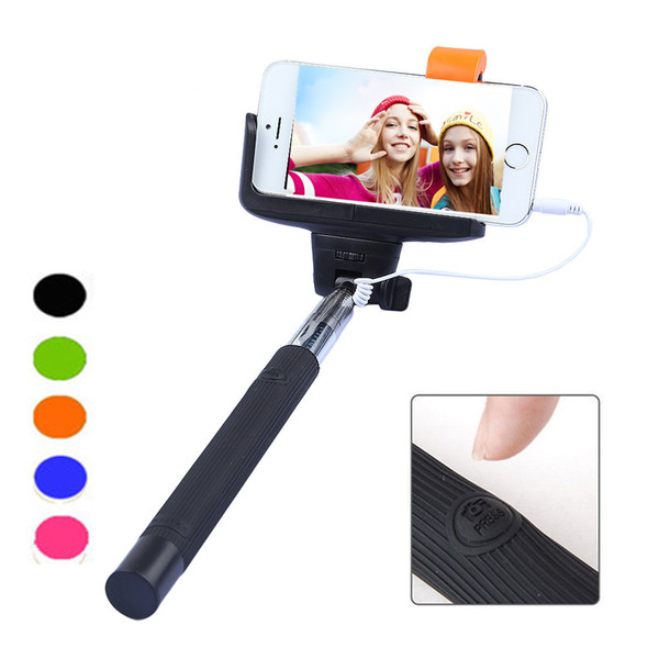 Free DHL Newest Z07-7 2 in 1 Wired Selfie Stick Handheld Extendable Monopod With Buit-in Shutter For Iphone IOS Android Smart Phone