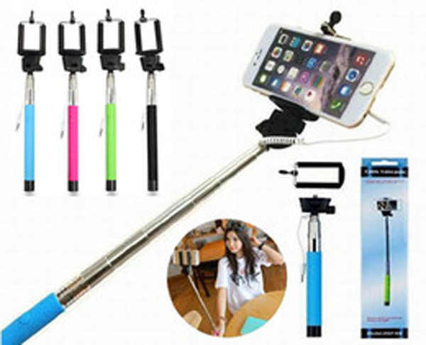 Monopod Extendable Self Timer Handheld Z07-5S Self-timer With Groove Cable Take Pole selfie stick For Iphone 6 6s 7 Samsung s5