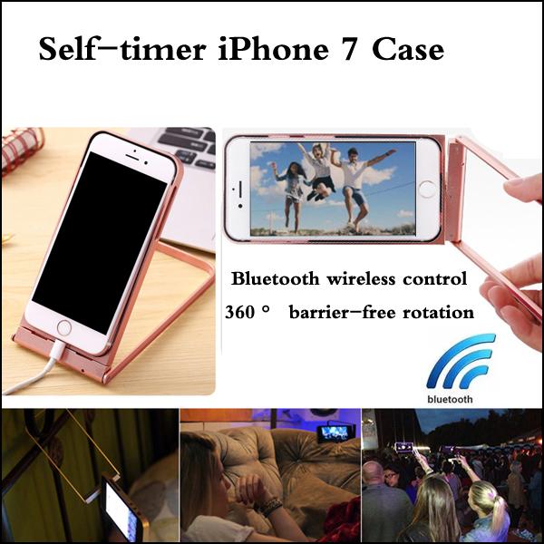 For Iphone 7 Monopod Extendable Self Timer Handheld iPhone stand 360 ° barrier-free rotation stand Bluetooth wireless control Self Timer