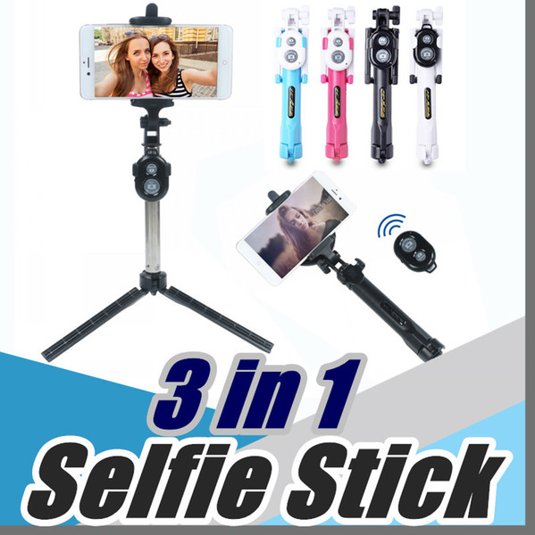 2017 Non-slip Super Bluetooth control selfie stick with tripod Handheld Extendable Monopod -Built in Bluetooth Shutter New offer