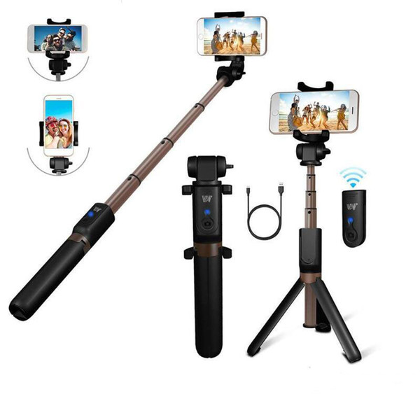 New Bluetooth Selfie Stick Professional Extendable Tripod Stand for iPhone XR XS Smartphone Cameras with Removable Wireless Bluetooth Remote