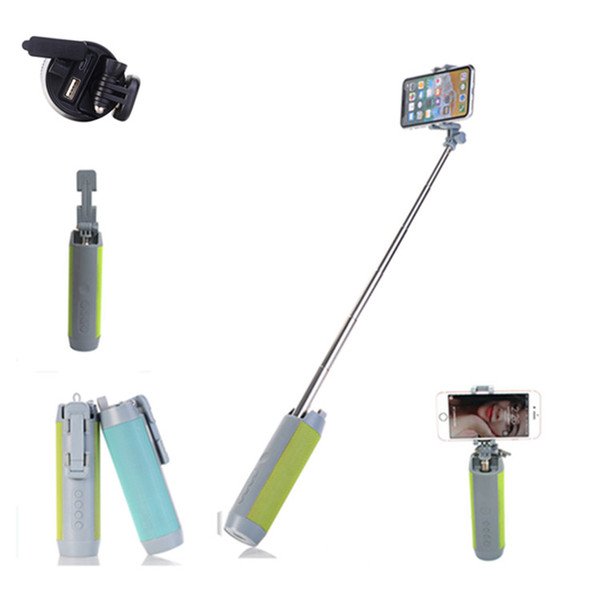 2018 Foldable Super Mini Wired Selfie Stick Handheld Extendable Monopod -Built in Bluetooth Shutter Non-slip Handle Compatible with Phone