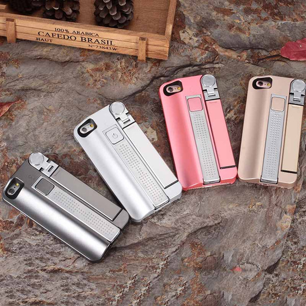 Metal selfie stick Phone case for iphone 6/6s/6 plus/6s plus Bluetooth Camera Self Stick 2 in 1 iphone case