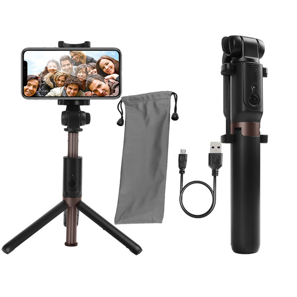 Portable Bluetooth Selfie Stick Wireless Remote Shutter Extendable Tripod Monopod cell phone holder 360 Rotation Selfie for iPhone Samsuny