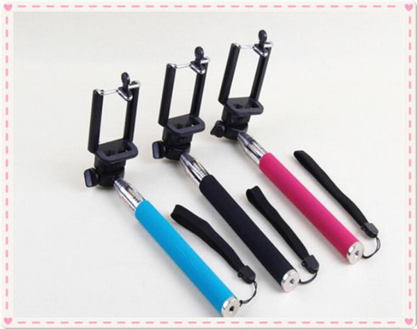 Self-timer Mobile phone Extendable Ski Pole Handle Telescopic Monopod With Tripod Mount For Camera iphone 6 4/4S 5/5S/5C Galaxy S5 S4 MQ50