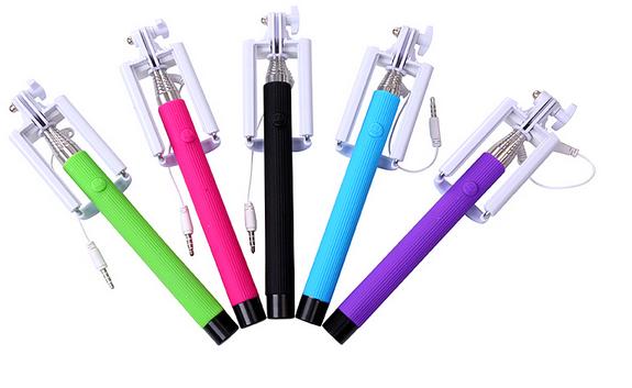 Z07-5S Selfie Stick Monopod Extendable 13.5cm or 20cm Handheld for IOS and Android Smartphones Cable take pole Selfie Remote Shutter