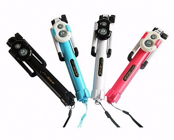 Selfie stick Tripods bluetooth timer selfie monopods Extendable Self Portrait Stick remote for Android Iphone smartphone MOQ:20PCS