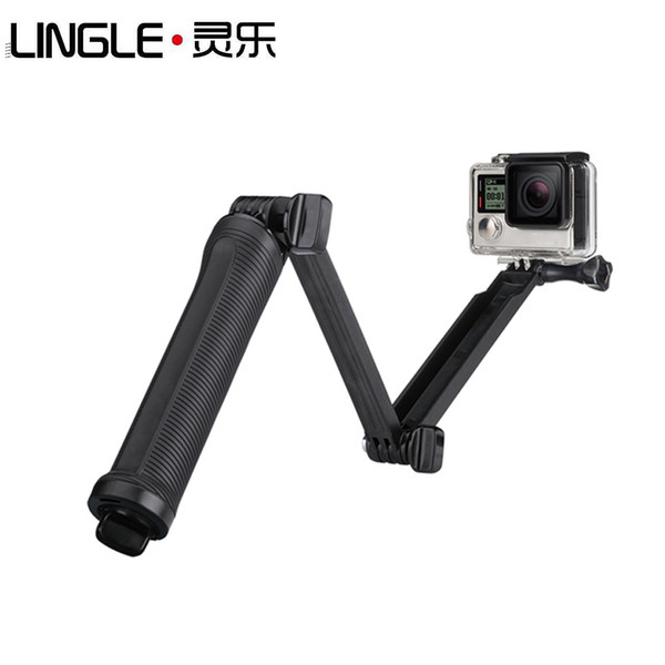 Action Cam Accessories Monopod 3-Way Multi-function folding arm self-timer lever tripod Mounts