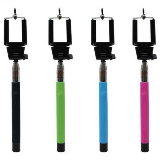 Portable Z07-5s Audio cable wired Selfie Stick Extendable Handheld Monopod plug and play Cable Take Pole Wired for SAMSUNG IPHONE DHL ZKT