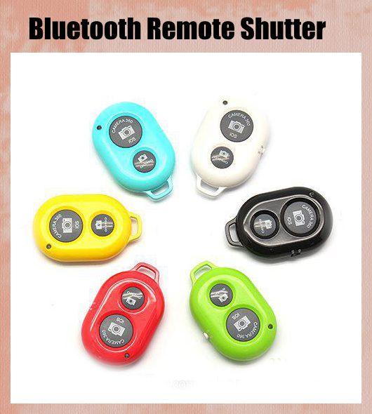 Wireless Bluetooth Remote Shutter Control for Extendable Self Portrait Selfie Stick Handheld Monopop IOS Android Phones Free Shipping OTH011