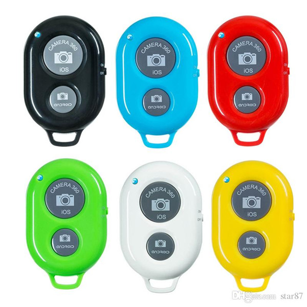 Wireless Remote Shutter for Android Cheap Self-timer Shutters for IOS Selfie Sticks Bluetooth Controller 6 colors