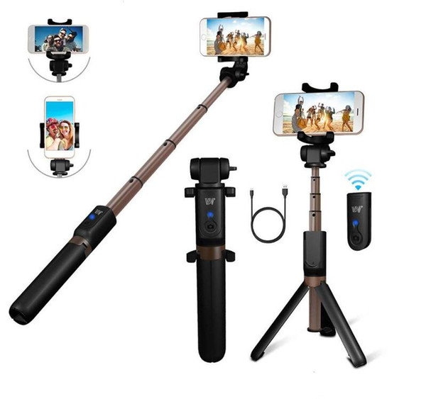 Bluetooth Extendable Selfie Stick with Wireless Remote Shutter Monopods Tripod Stand for iPhone Huawei Xiaomi Phone Smartphones