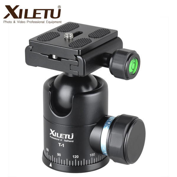 Xiletu T-1 Aluminum Tripod Monopod Ball Head with Quick Release Plate 1/4