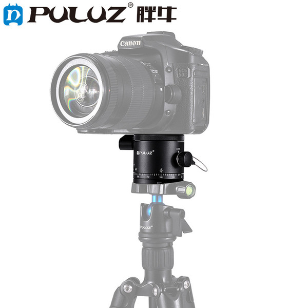 PULUZ Aluminum Alloy Panoramic Indexing Rotator Ball Head with Quick Release Plate for Camera Tripod Head