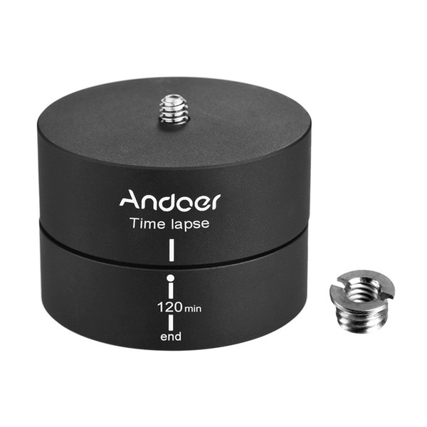 Andoer Tripod Head 120 Minutes Panning Rotating Camera Tripod Time Lapse Stabilizer Tripod Adapter For  ILDC Mobilephone