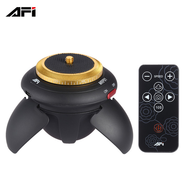 AFI MRP01 Mini Electric Panorama Head 360 Rotation Time Lapse Tripod Head for Action Camera for Selfie Stick Smartphones