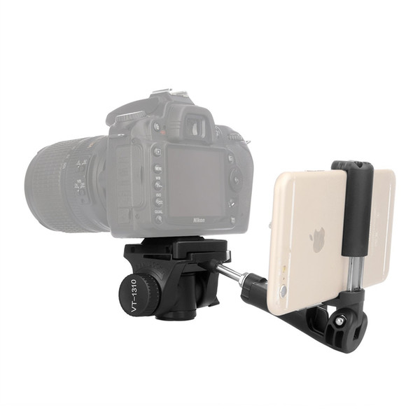 VT-1310 Portable Lightweight Camera Video Tripod Pan Tilt Head 1/4