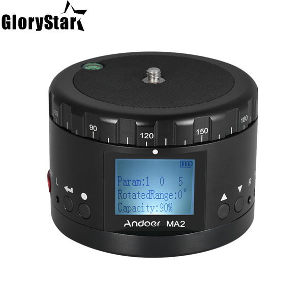 MA2 Panoramic Tripod Head Motorized Ball Head w/LCD Screen Built-in Rechargeable Battery for Canon Nikon Sony for GoPro