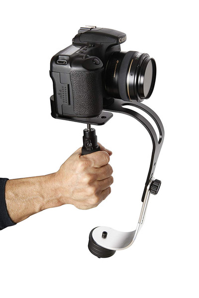 The Official Video Camera stabilizer Limited Edition Midnight Black with Handle for GoPro, Smartphone, Canon, Nikon Camera up to 2.1 lbs.