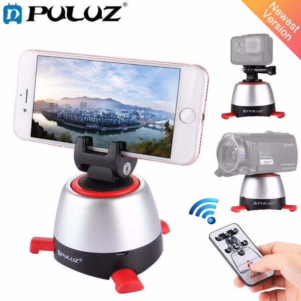 PULUZ Electronic 360 Degree Rotation Panoramic Tripod Head Rotating Pan Head with Remote Controller for  Smartphone DSLR