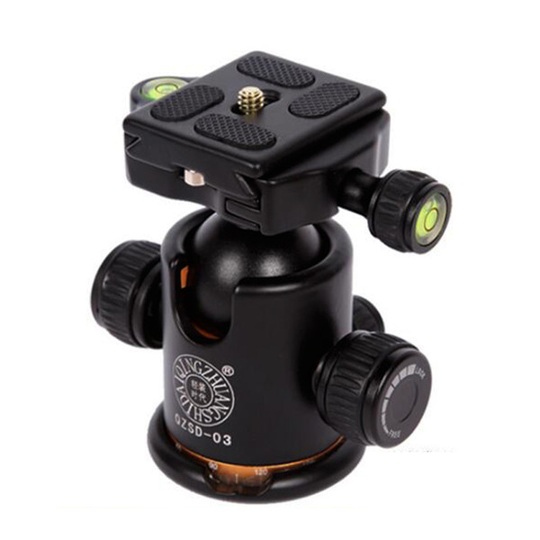 Pro Camera Tripod Ball Head Quick Release Plate Panoramic Swivel Ballhead Q-03 With Dual Bubble Level QZSD-03 For DSLR Canon Nikon