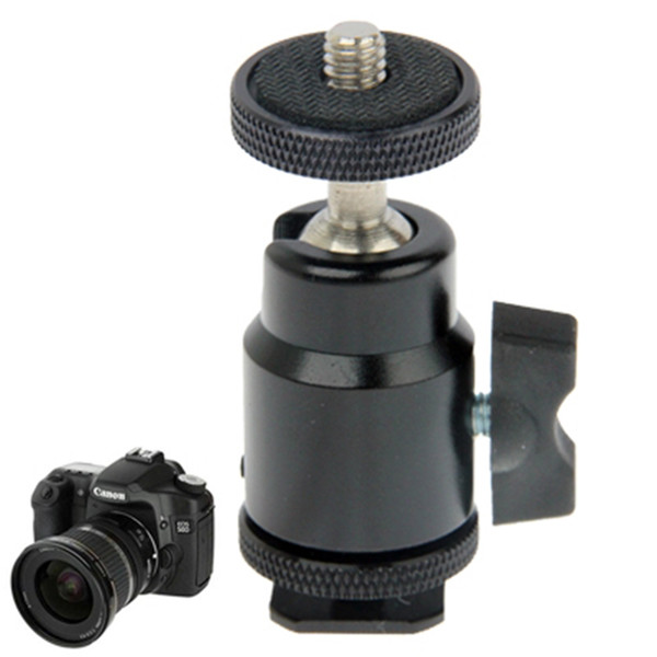 Mini Adjustable Swivel Angle Tripod Ball head Standard 1/4'' Screw HotShoe Mount Adapter Holder For Canon Nikon Sony DSLR Tripod