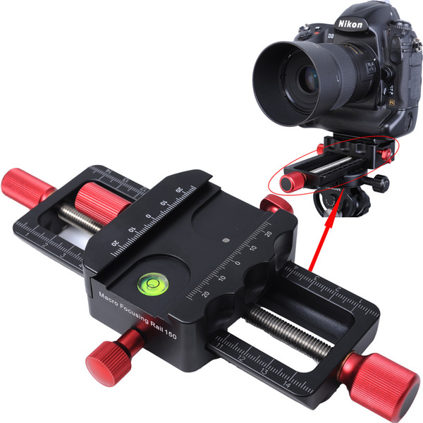 150mm Macro Focusing Rail Slider Close-up Shooting Head With Arca-Swiss Fit Clamp Quick Release Plate for Tripod Ballhead