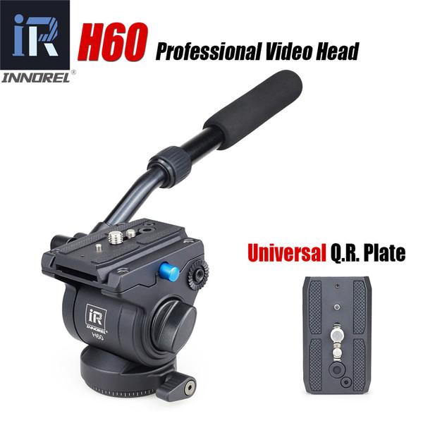 H60 Panoramic tripod head Hydraulic fluid video head for monopod slider Manfroo 501PL plates compatible Beer than JY0506H