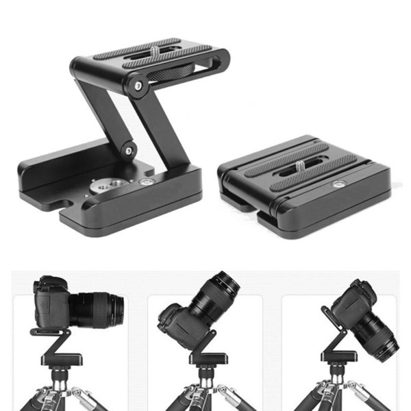 Z Folding Desktop Tripod Head Slide Camera Pack-shot Rack Portable Quick Release Plate 1/4 screw For canon nikon DSLR camera