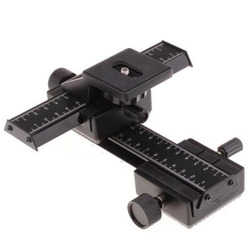 Pro 4 Way Macro Focusing Focus Rail Slider for Canon Nikon Sony Digital SLR Camera and DC with Standard 1/4