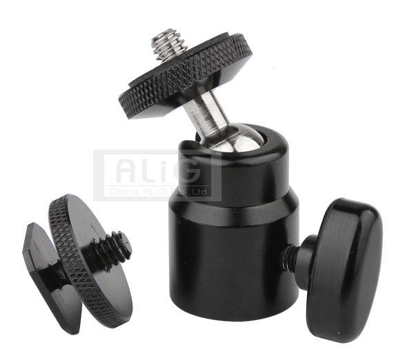 1/4 Screw mini tripod ball head ballhead flash hot shoe adapter holder for digital camera mini camcorder