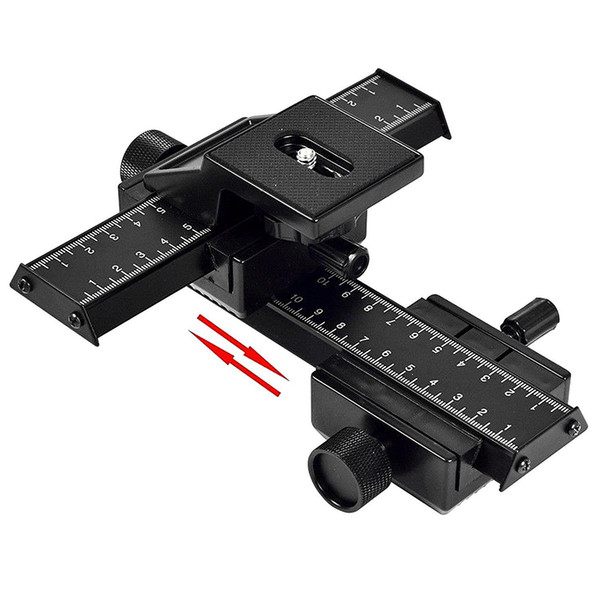 Photography Plastic Rail Slider Accessories Macro Focusing Screw Hole 4 Way Black Close-up Mount Rack Digital DSLR Camera Gimbal