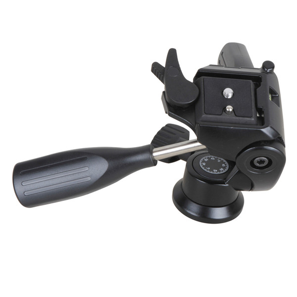 KH-6720 Double Handle 3-Way Pan Tilt Head Tripod Ball Head with Quick Release Plate for Canon Nikon Pentax DSLR Cameras