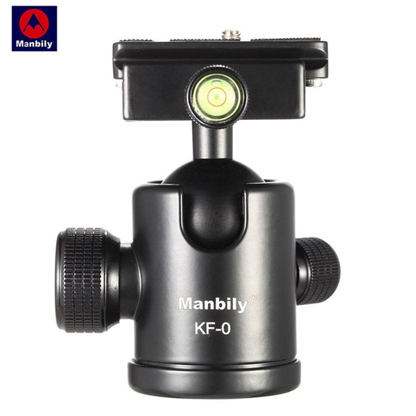 Manbily KF-0 Camera Tripod Ball Head Aluminum Alloy Ballhead Panoramic Head Sliding Rail Head with 2 Built-in Spirit Levels