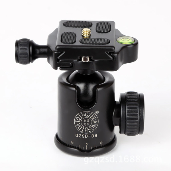 QZSD Q06 Aluminum Tripod Ball Head With Quick Release Plate & Two levels Max Load 6KG For Benro Manfrotto Q999S Tripod Head