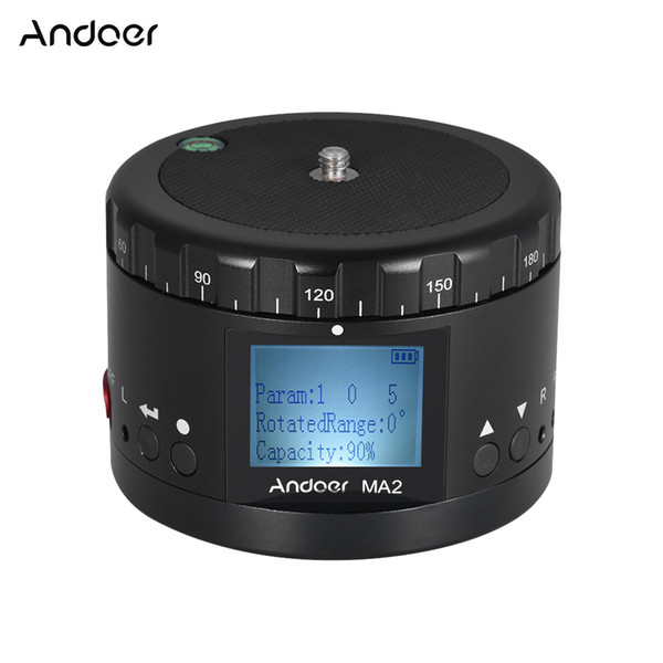 Andoer MA2 Panoramic Tripod Head Motorized Ball Head w/LCD Screen Built-in Rechargeable Battery for Canon Nikon Sony for