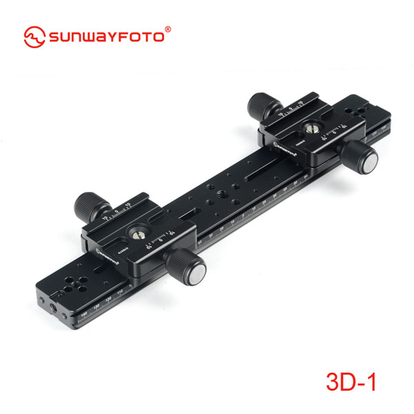 SUNWAYFOTO 3D-1 Tripod Head 3D Stereo Stereoscopic Dual Cameras 3 Pieces Kit Professional Tripode Heads With Slide