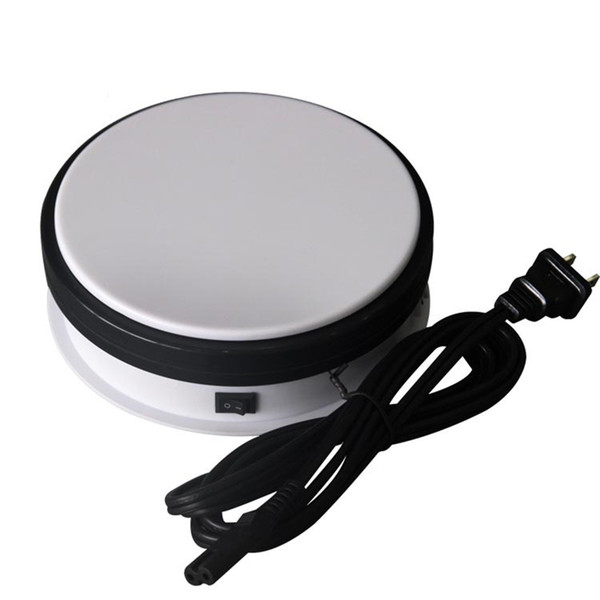 150X60MM Electric Turntable Display Stand Base 25/50 Secs Per Circle White Or Black Color Electric Rotary Table Disk