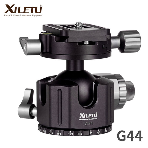 XILETU G-44 Camera Aluminum Alloy tripod ball head 360 Degree Panorama Ballhead with Quick Release Plate for ARCA-SWISS