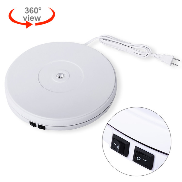 10in.Led Light Top Electric Motorized Rotating Display Turntable for Model Jewelry display stand or 4k Photograph Max Load 15kg
