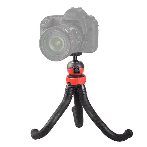 Mini Octopus Tripod Flexible Phone Tripod with Detachable Ballhead Phone Clip for Canon Nikon Sony Cameras iPhone 7 7P 8 Samsung Smartphone