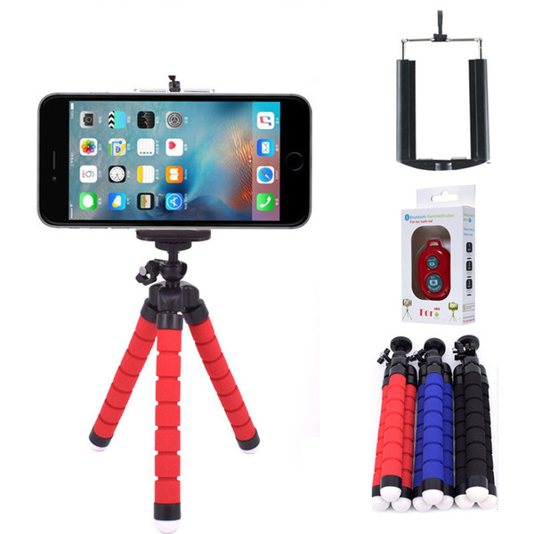 Flexible Mini Tripod Mount Stand Universal Phone Holder Portable Tripods with Clip Compact for iPhone Samsung GPS Camera&Smartphone