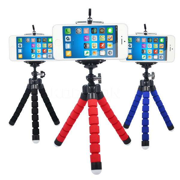 Tripods Flexible Sponge Octopus Mini Tripod For iPhone mini Camera Tripod Phone Holder clip stand for Smart Phone Cellphone