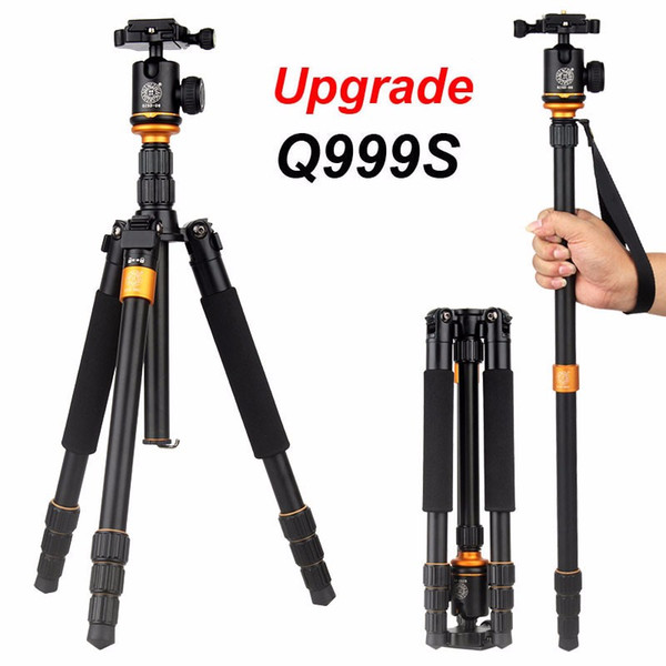 New Upgrade Q999S Professional Photography Portable Aluminum Ball Head+Tripod To Monopod For Canon Nikon Sony DSLR Camera MOQ:3pcs