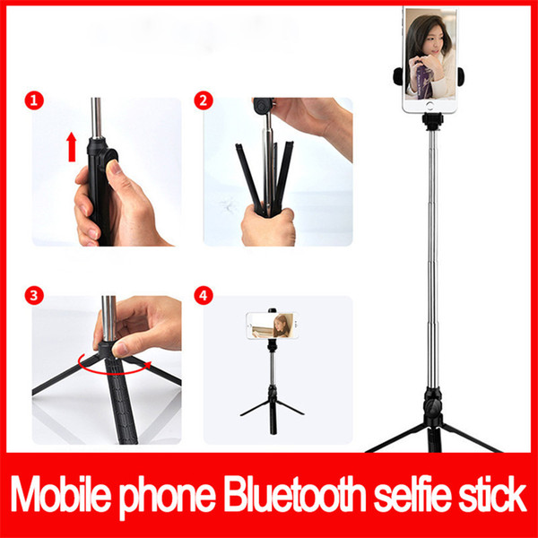 Hot Bluetooth selfie stick tripod integrated selfie monopods Extendable Self Portrait Stick camera stabilizer Multi-functional video bracket