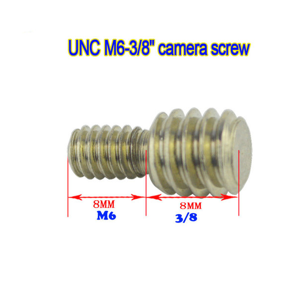 10pcs M6 & 3/8 inch UNC Adapter Camera Screw for Tripods Ball Head and Quick Welease Plate