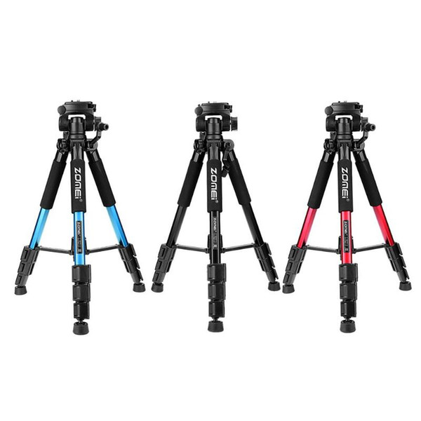 Q111 Non-slip Rubber Steady Adjustable Professional Portable Travel Aluminum Camera Tripod Pan Head for SLR DSLR Digital Camera